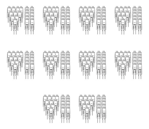 200 Bombillas Halógenas G4, 20 W, 12 V, 2 Pines C