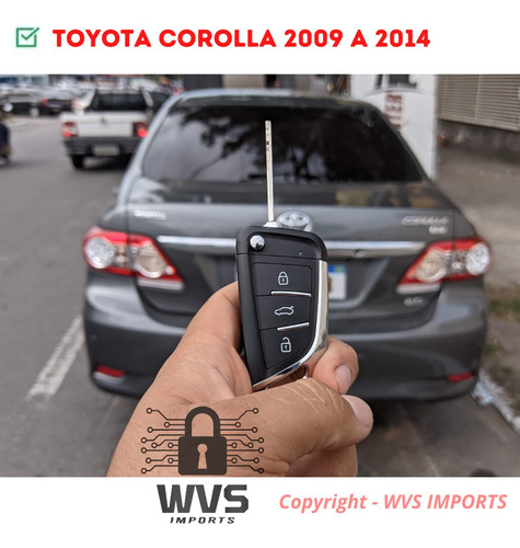 Chave Canivete Corolla 2013 Alarme Orig Completo