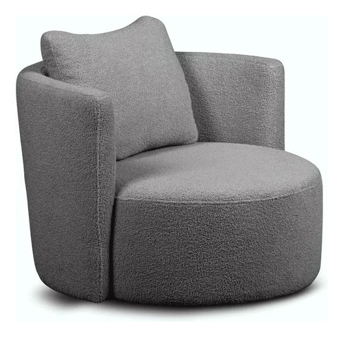 Sillón Nordico Sunday De Bouclé - 2 Piezas Bairesdeluxe Gris Bouclé