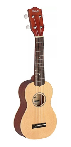 Ukelele Soprano Stagg Color Madera Con Funda Us-60 Excelente