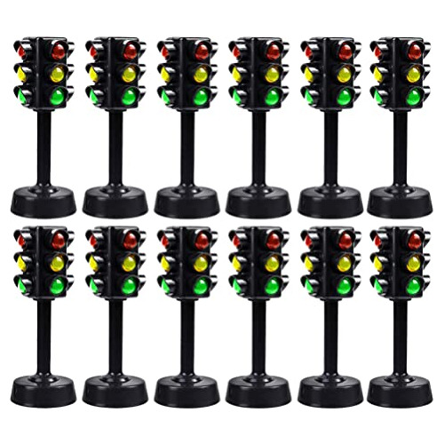 Nuobesty Kids Traffic Light Toy, Traffic Signals Lamp Model