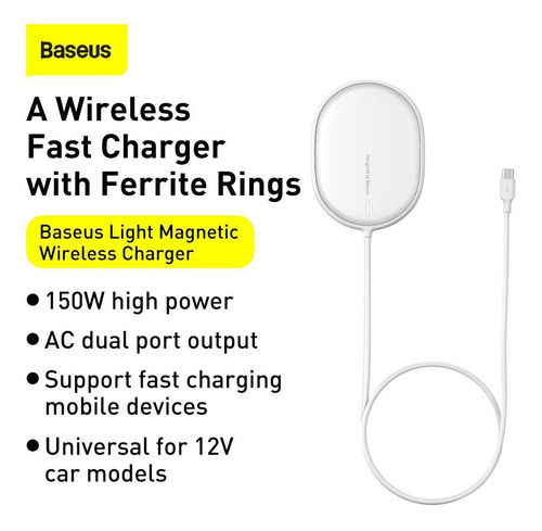 Imagen 9 de 9 de Cargador Inalámbrico Magsafe 15w iPhone 12 / 13 Baseus