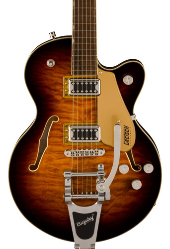 Guitarra elétrica Gretsch G5655t-Qm Sweet Tea Sunburst com orientação à direita