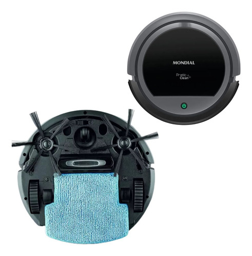 Robô Aspirador De Pó Mondial Pratic Clean Rb11 Cinza Bivolt Cor Preto 110V/220V