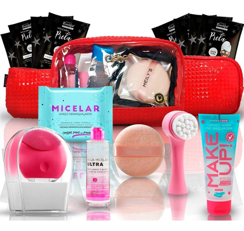 Imagem 1 de 4 de Kit Limpeza De Pele E Cuidados Facial + Esponja Recarregável