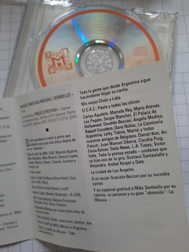 Miguel Mateos - Obsesión. Cd - Primera Ed.