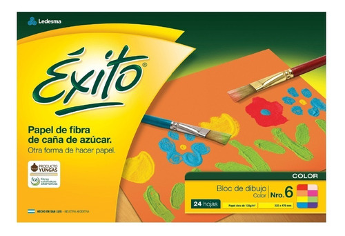 Bloc Dibujo Nº6 Éxito Colores 24 Hojas De 120 G/m2