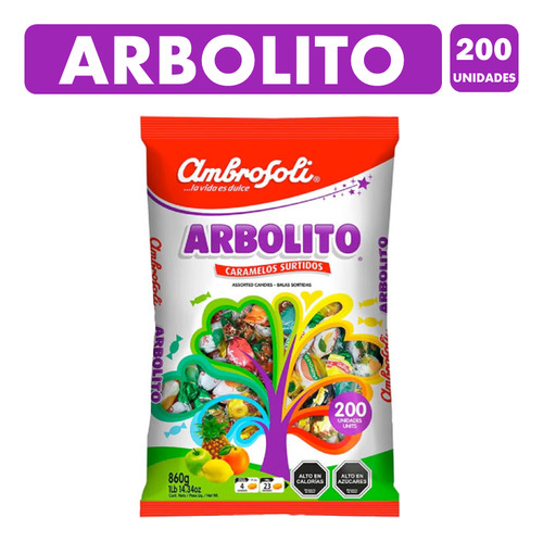 Dulces Arbolito - Sabores Frutales Surtidos (bolsa Con 200u)