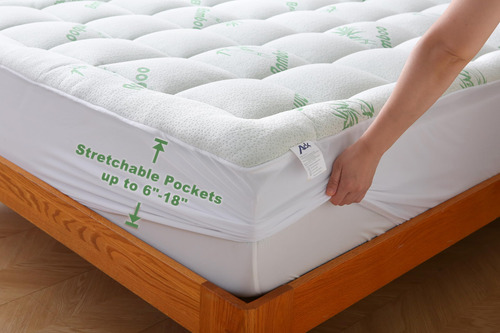 Mattress Topper Adktex Queen Viscose Bamboo Extra Plush