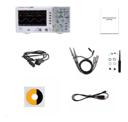 Imagem 3 de 10 de Osciloscópio 110mhz 2 Canais Tft Dos1102 Hanmatek
