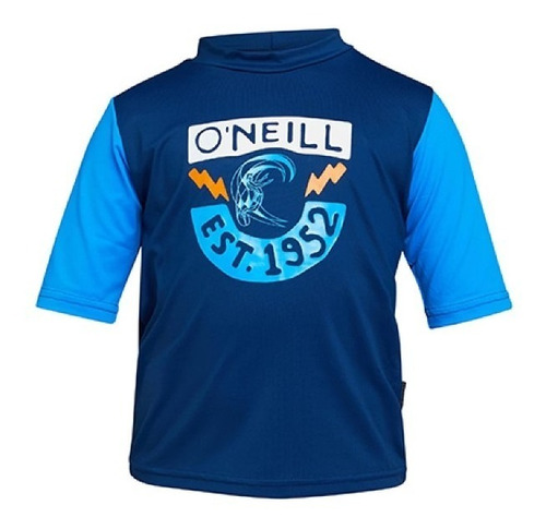 Lycra O´neill Reactor Uv Rash Vest Abyss Remera Manga Corta