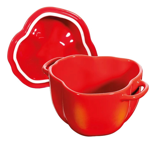 Cocotte Staub Pimentão Em Cerâmica Vermelho 11cm