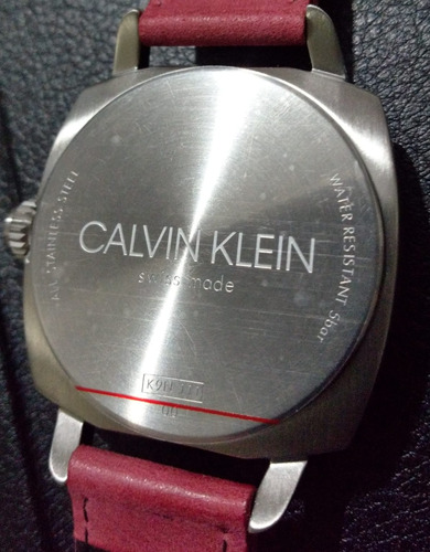Reloj Calvin Klein Fraternity Swiss Made A Meses S/intereses Rojo Acero Inoxidable Azul (Usado)
