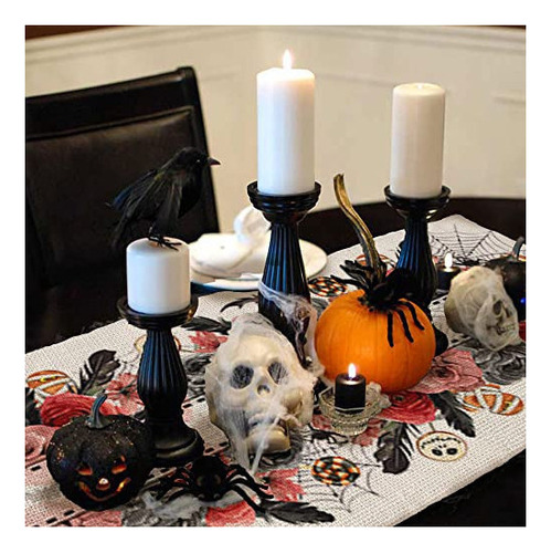 Tapete De Mesa Floral Para Decoración De Halloween, 13 X 72