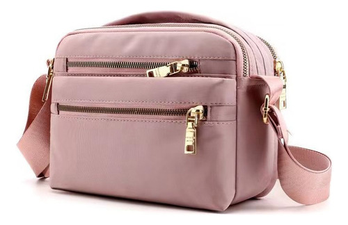 - Bolso Bandolera Con MĂșltiples Cremalleras Para Mujer