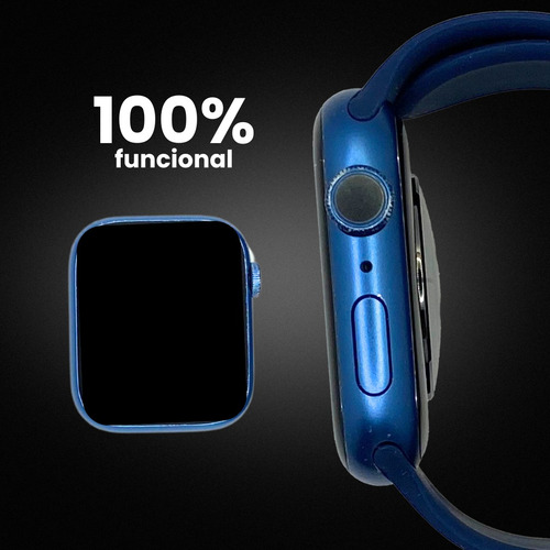 Apple Watch Series 7 Gps - Reacondicionado Grado A+ Correa Deportiva Azul - Caja De Aluminio Azul De 45mm (Reacondicionado)