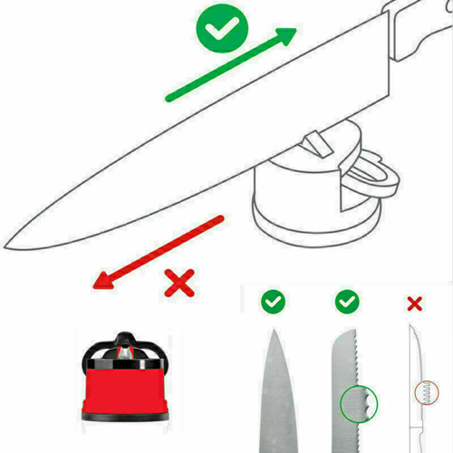 Afilador De Cuchillos Con Ventosa, Cortador De Cocina, Piedr