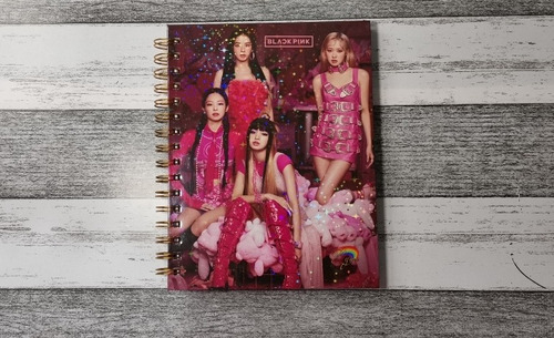 Cuaderno Blackpink Holográfico Con Esquelas K-pop Black Pink
