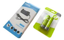 Comprar Combo Cargador Doble Ewtto  + 2 Baterías Recargables 18650