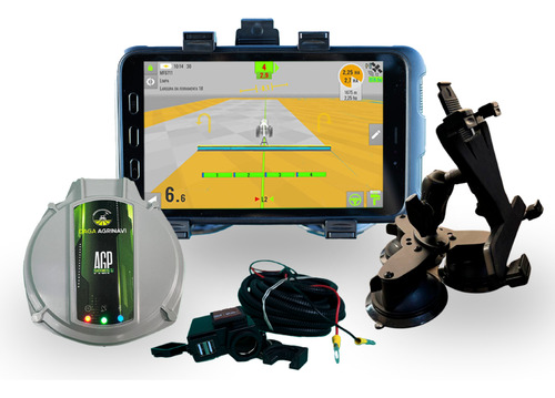 Gps Agrícola Kit Gps Agp Daga Agrinavi Tablet À Prova D'água Cor Cinza