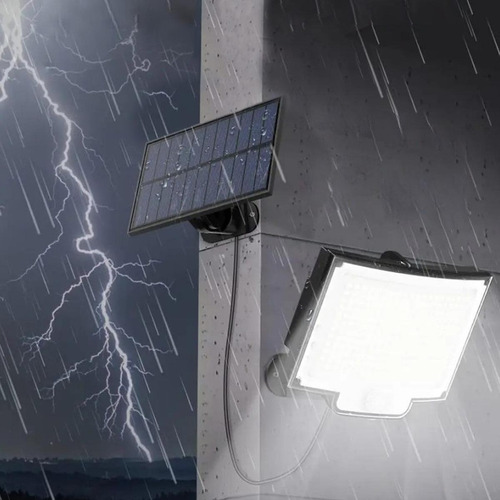 Luz Solar Recargable, Mxrla-001, 1 Caja, 106led, 2w, 3000lm, Estructura Negro