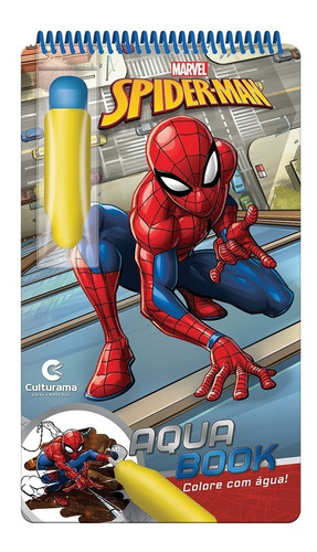 Livro De Colorir Com Água Aqua Book Homem Aranha Spider-man