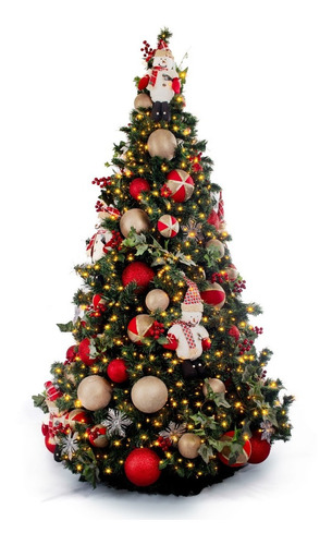 Árvore De Natal Decorada Coleção Snow Classic 3,00m