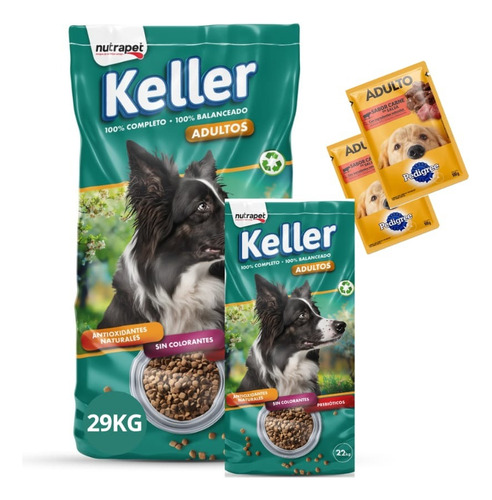 Alimento Keller Perro Adulto 22kg+7kg Combo 29kg