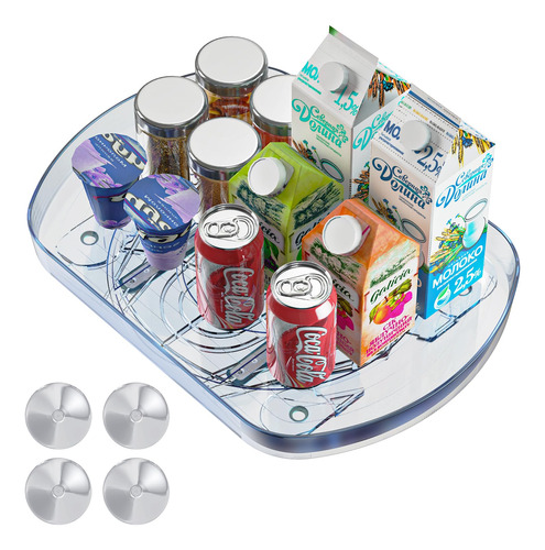 Lazy Susan Para Refrigerador, Organizador Rectangular De 16.