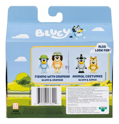 Bluey Pack 2 Figuras Amigos Y Familia De Bluey Bingo