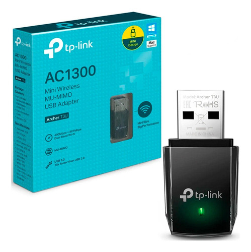 Tp-link Adaptador De Red Usb Archer T3u Wlan 1267 Mbit/s 2.4