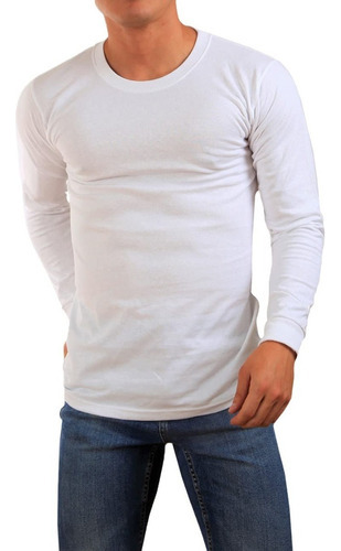 Playera Manga Larga Hombre Moda Cómoda Fresca