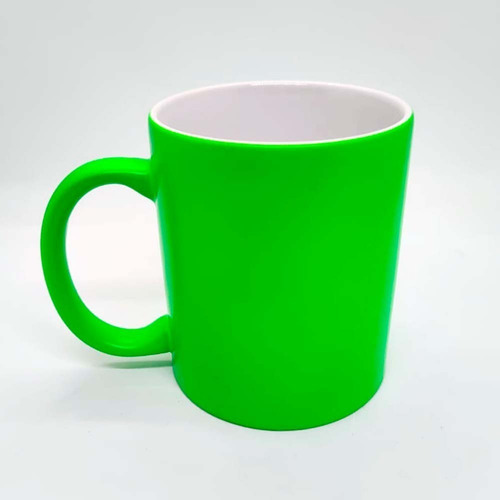 Taza Cerámica Fluo Sublimable Importada 325ml Alta Calidad