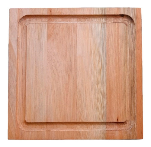 Plato Cuadrado X6 Madera Eucalipto 23,5x23,5cm Tabla Asado