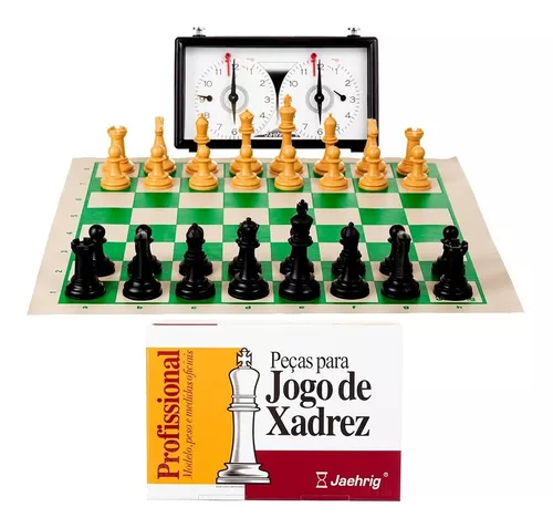 Jogo De Xadrez Jaehrig Profissional Sem Peso + 2 Damas Extra