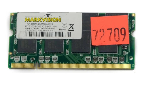 Memória Notebook 1gb Ddr1 400mhz Markvision