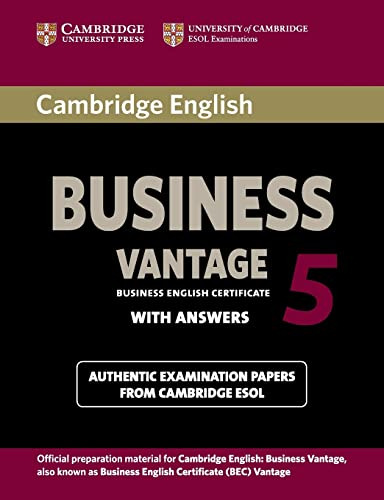 Libro Cambridge English Business 5 Vantage Student's Boo De