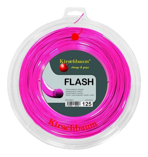 Cuerda Para Raqueta Kirschbaum Flash 1.25 Rosa Rollo 200m