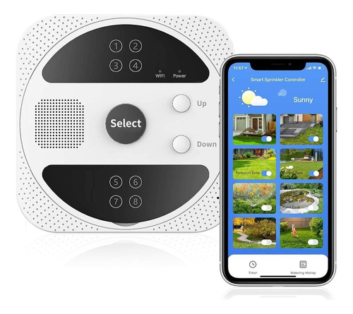 Temporizador Riego Wifi Alexa Google Home 8 Zonas Jardín