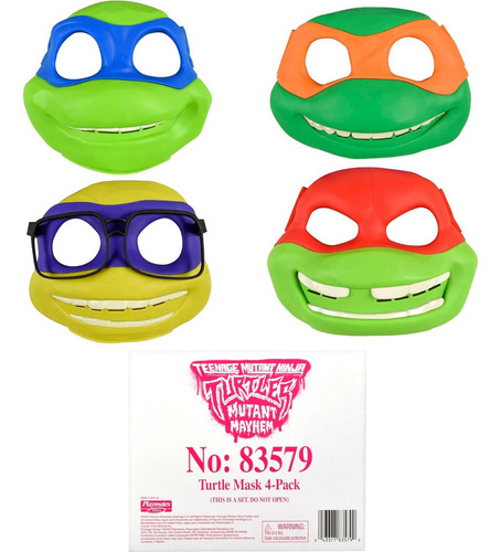 Máscara Tortuga Ninja Tmnt Mutant Mayhem 4-pack