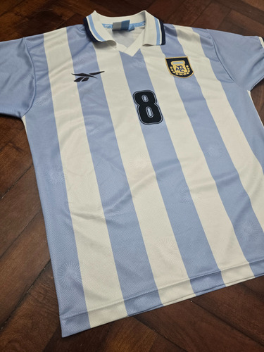 Camiseta Titular Selección Argentina 1999 Riquelme 8 Talle S (Usado)