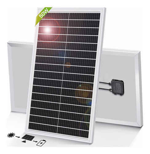 Modulo Panel Solar Carga 50w Monocristalino 18v Impermeable