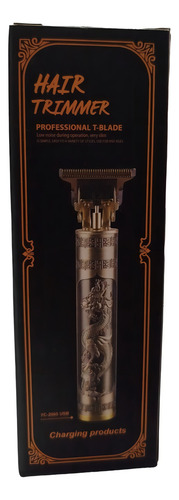 2 Máquina Fazer Pe E Cortar Cabelo Professional Trimmer Cor Dourado-escuro 110v/220v