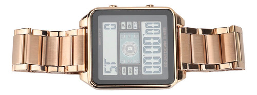 Reloj Digital De Acero Inoxidable Para Hombre Con Función De