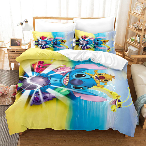 Ropa De Cama De Doble Tamaño Anime Stitch For Niños