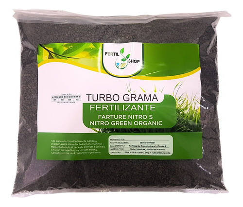 Turbo Grama Orgânico - Jardins E Gramados 15kg