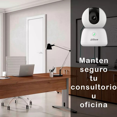 Cámara Wifi Dahua Technology Dh-ipc-h3bp-0360b, 3 Mp, Panorámica De 0° A 350° E Inclinación De -5° A 80° Vision Nocturna 10mts Ir Con Memoria Microsd De 128gb