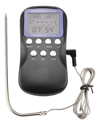 Termômetro Eletrônico Digital Com Fio Para Churrasco Para Ch