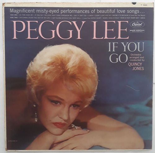 Lp Vinil (vg/) Peggy Lee If You Go 1a Ed Us 1961 Mo T-1630