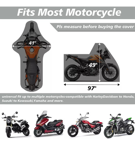 Funda Impermeable Para Motocicleta O Bicicleta Tamaño Xl